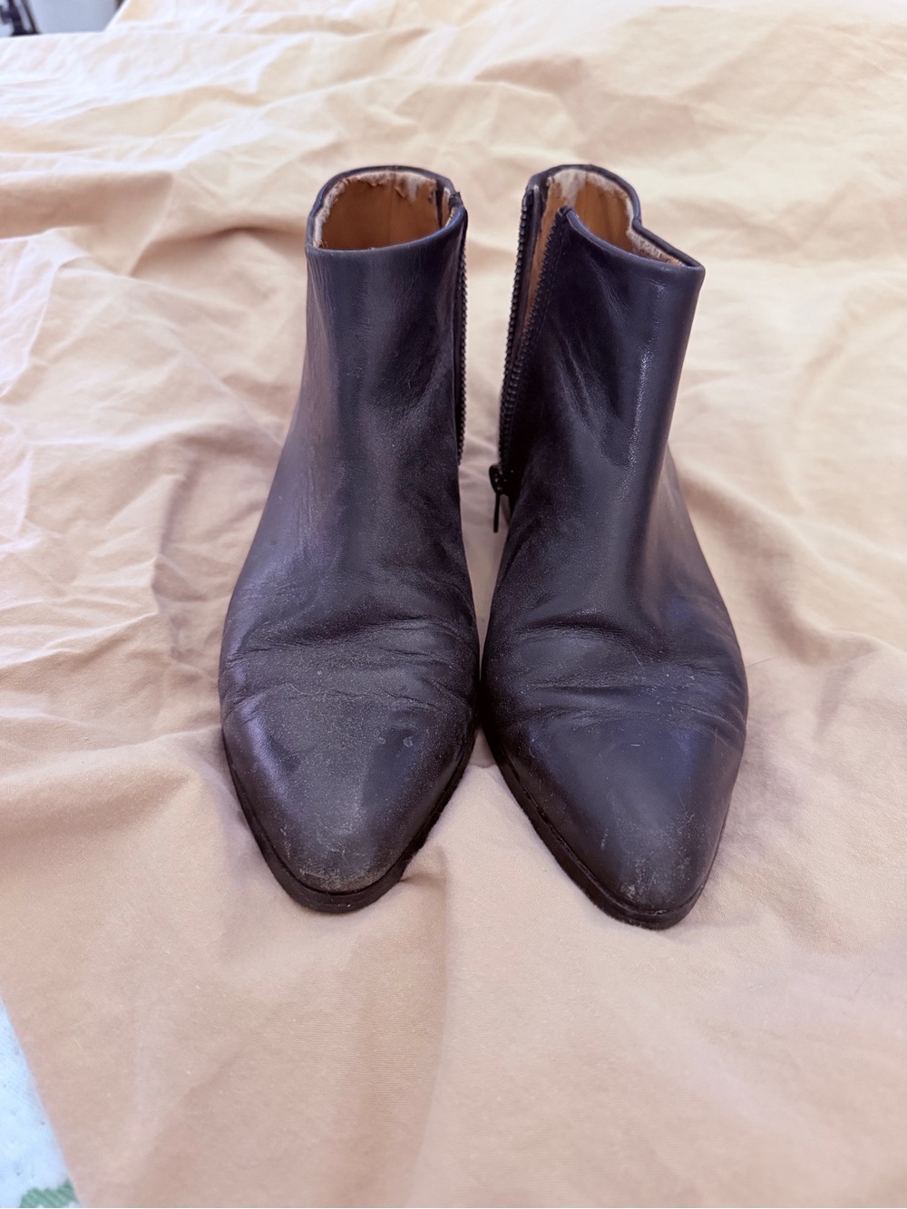Coach Black Signature Ankle Booties Women’s Size 8.5 Side Zip Buckle Low Heel - Picture 2 of 3